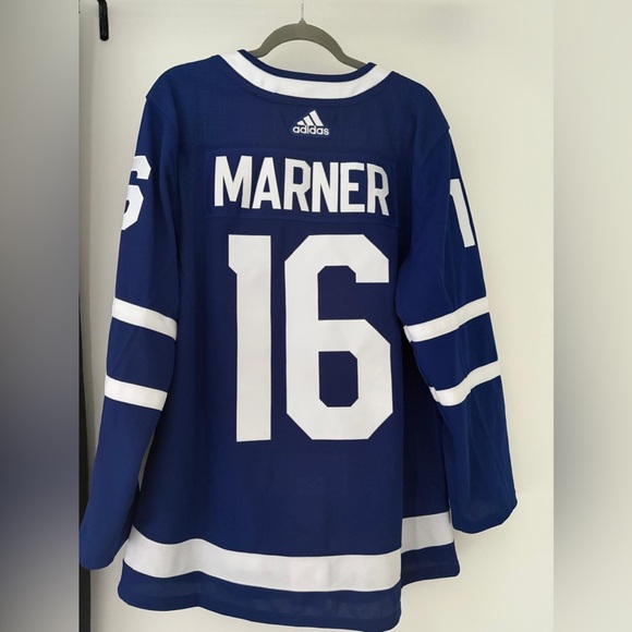 Adidas Blue NHL Jersey with White Details- Marner - Picture 2 of 3